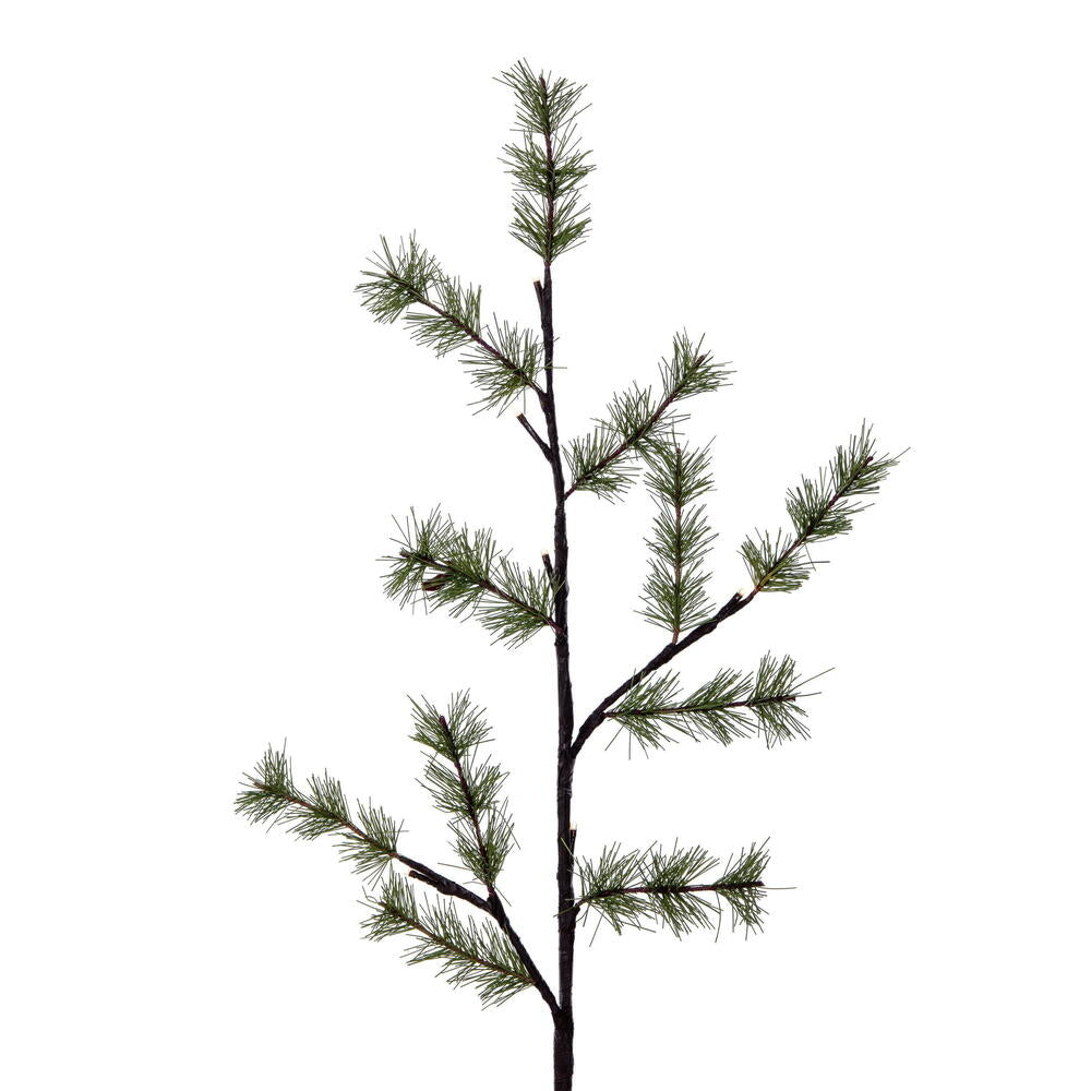Vickerman 5' Green Mini Pine Twig Tree Warm White 3mm Wide Angle LED lights. - Cheap-Us