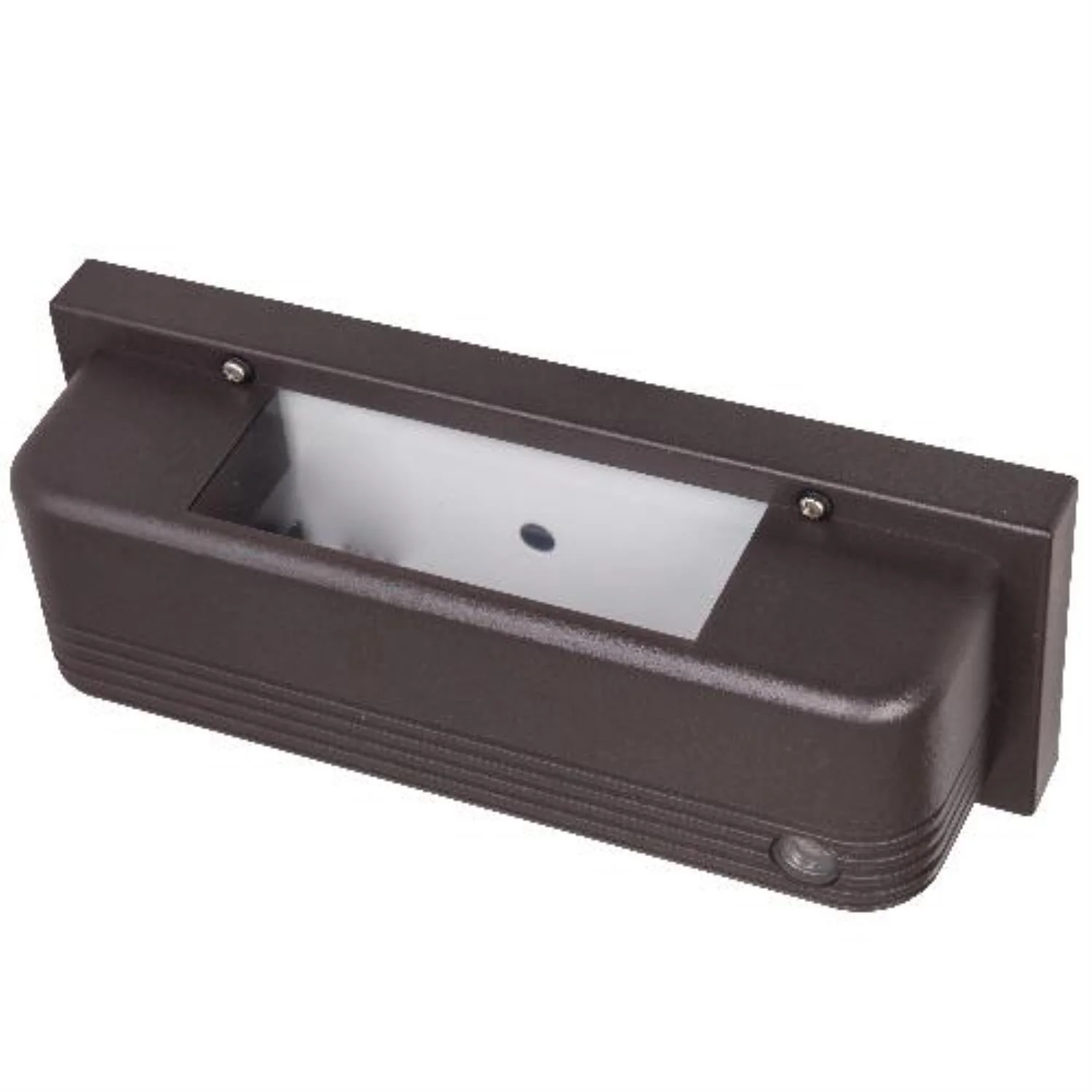 13 Watt Energy Saving Fluorescent Dual Directional Outdoor Wall Sconce with Photocontrol, Black Powder Finish, Clear Tempered Glass - Cheap-Us