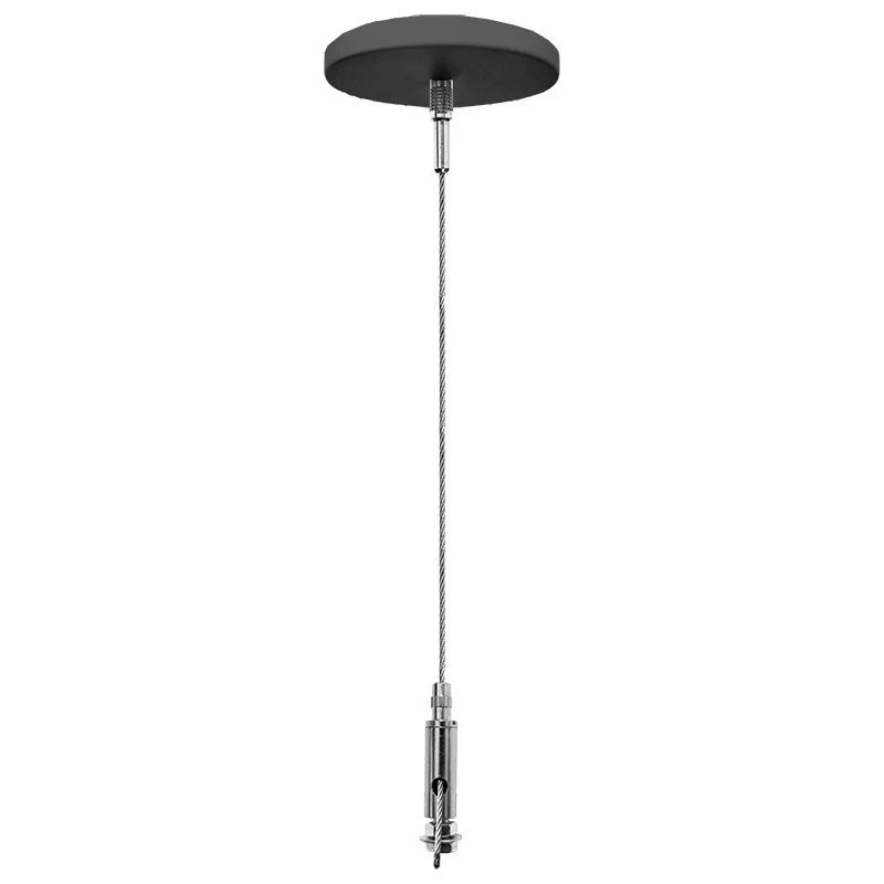 Westgate Adj. 6Ft 1/16In Single Susp. Set 2In Mini Canopy, Keyhole End, Non-Power Side, Black, Commercial Indoor Lighting - Cheap-Us