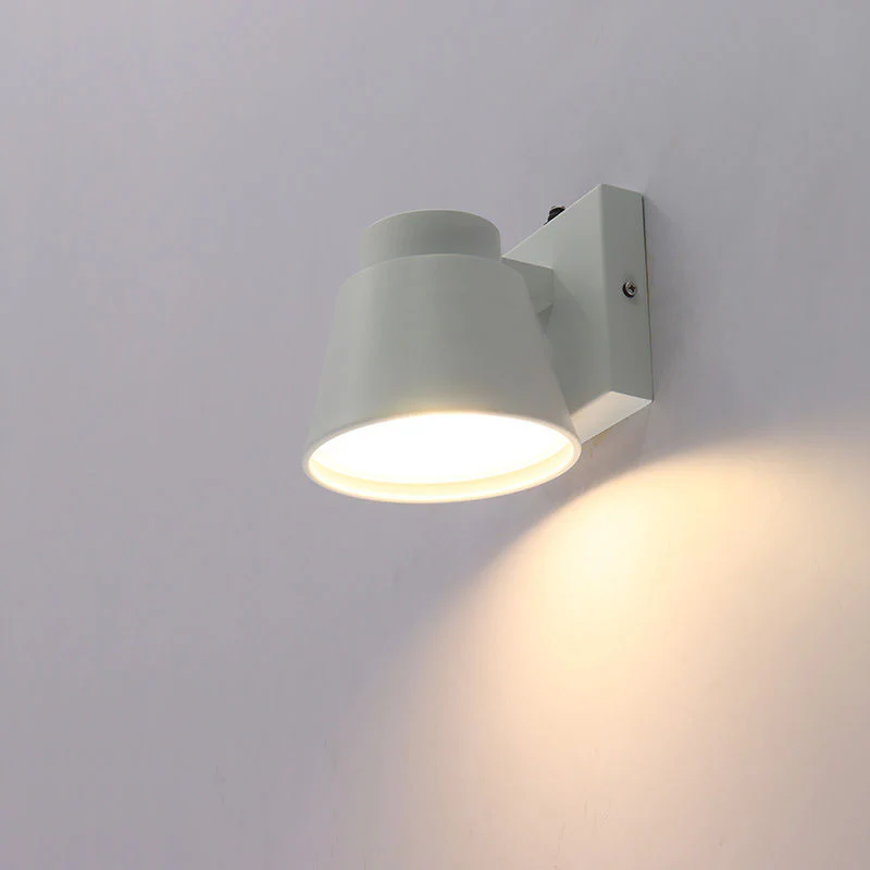 Westgate Mini Cone Outdoor Wall Light 10W 5Cct Dim. With Photocell, White, Outdoor Lighting, 10W, 700 Lumens,  27K/30K/35K/40K/50K - Cheap-Us