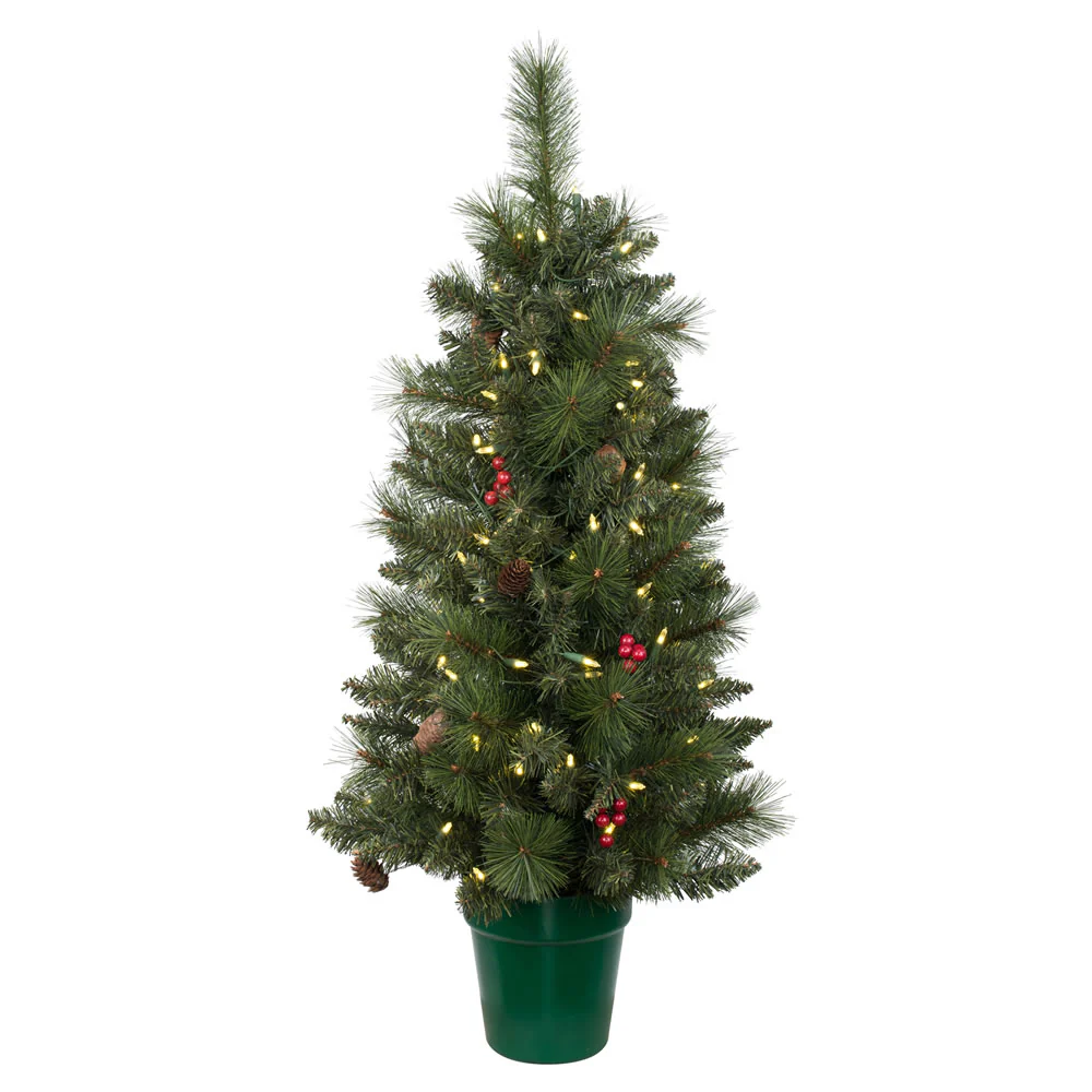 Vickerman 5 Piece Front Door Artificial Christmas Set Warm White LED Lights Set of 5 - Cheap-Us