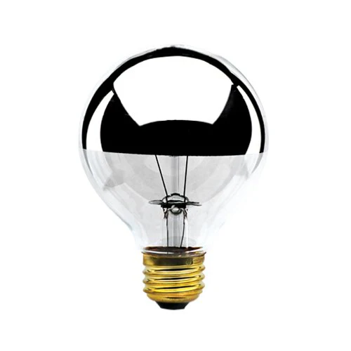 Bulbrite 40G25HM 40 Watt Dimmable Incandescent Half Chrome G25 Globe Bulb, Medium Base - Cheap-Us