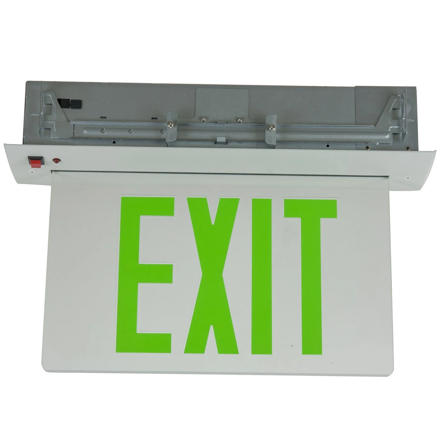 Sunlite EXIT/EDGE/RC/1GF/CL/WH/EM Green LED Edge Lit Emergency Exit Sign - Cheap-Us