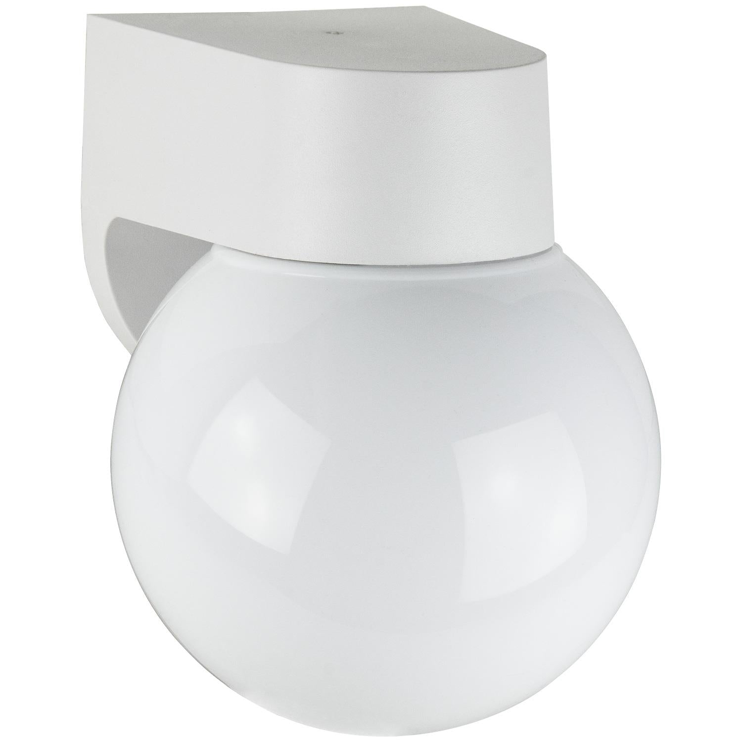 Sunlite Energy Saving Globe Style Outdoor Outdoor Fixture, White Finish, White Lens - Cheap-Us