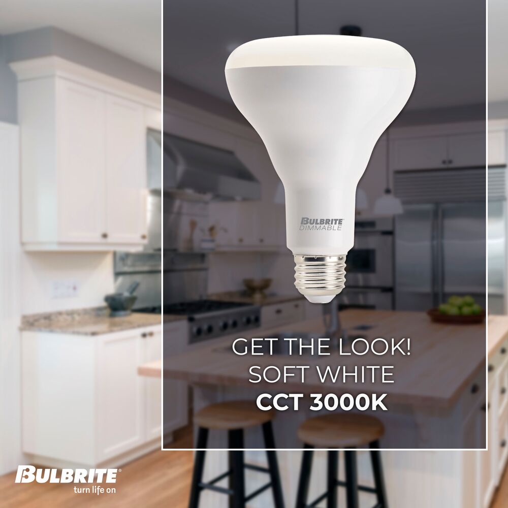 Bulbrite LED BR30 Dimmable Medium Screw Base (E26) Light Bulb 65 Watt Equivalent 3000K, Frost 48-Pack - Cheap-Us