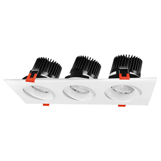 TRIPLE-HEAD GIMBAL 5CCT WHITE CANLESS SPOTLIGHT - Cheap-Us