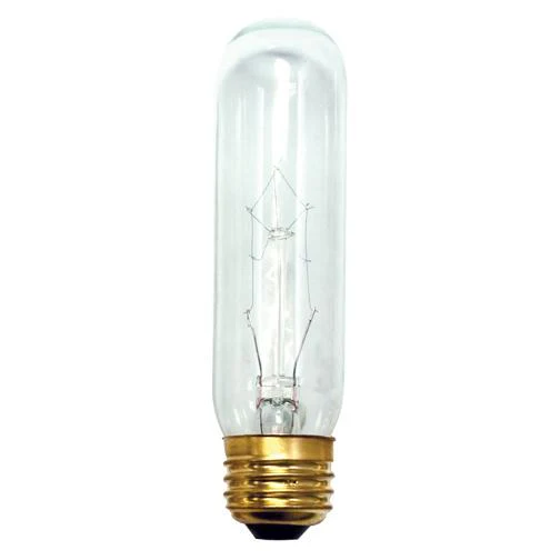 BULBRITE INCANDESCENT T10 MEDIUM SCREW (E26) 25W DIMMABLE LIGHT BULB 2700K/WARM WHITE 25PK (704125) - Cheap-Us