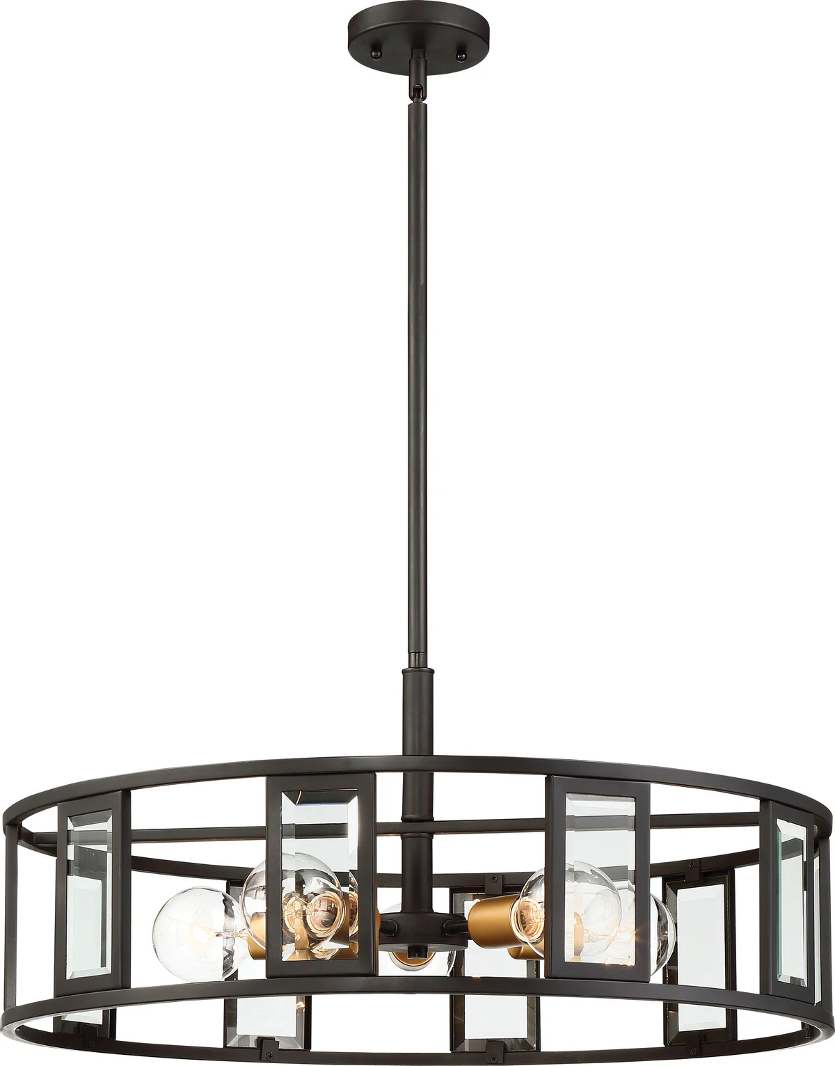 60-6416 PAYNE 5 LIGHT PENDANT Payne - 5 Light Pendant with Clear Beveled Glass - Midnight Bronze Finish - Cheap-Us