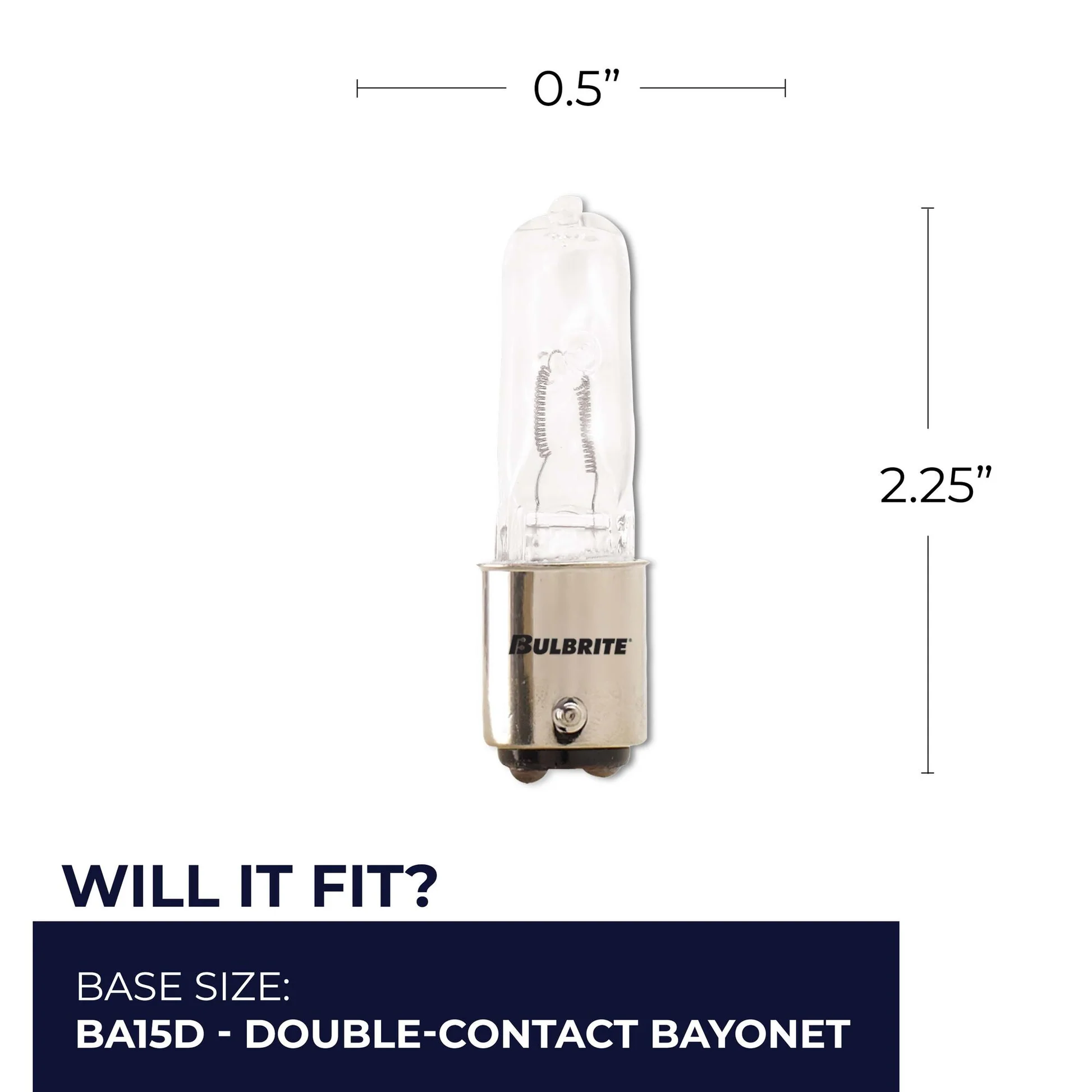 BULBRITE HALOGEN T4 DOUBLE-CONTACT BAYONET (BA15d) 100W DIMMABLE LIGHT BULB 2900K/SOFT WHITE 5PK (613101) - Cheap-Us