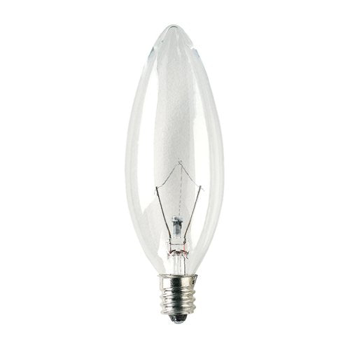 Bulbrite KR10CTC/25 10 Watt  Krystal Touch Dimmable Krypton B8 Torpedo Chandelier Bulb, Candelabra Base, Clear - Cheap-Us