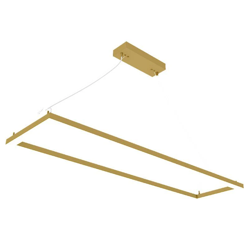 Westgate Suspended Frame Fixture 1X4 Tunable 40/50/60W 30/35/40K 0-10V 7000 Lumens, Gold, Commercial Indoor Lighting, 40W/50W/60W, 7000 Lumens, 30K/35K/40K, Golden Finish, 0~10V Dimmable - Cheap-Us