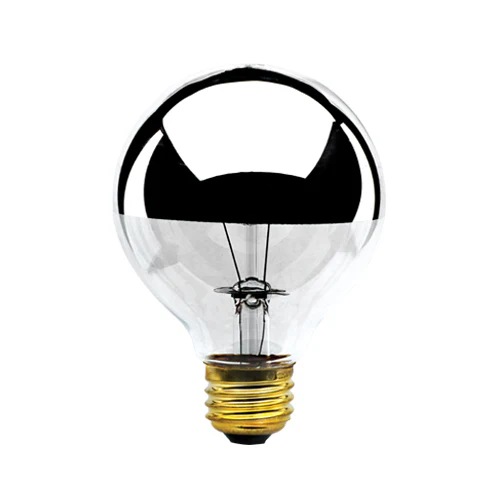 Bulbrite 40G25HM 40 Watt Dimmable Incandescent Half Chrome G25 Globe Bulb, Medium Base - Cheap-Us