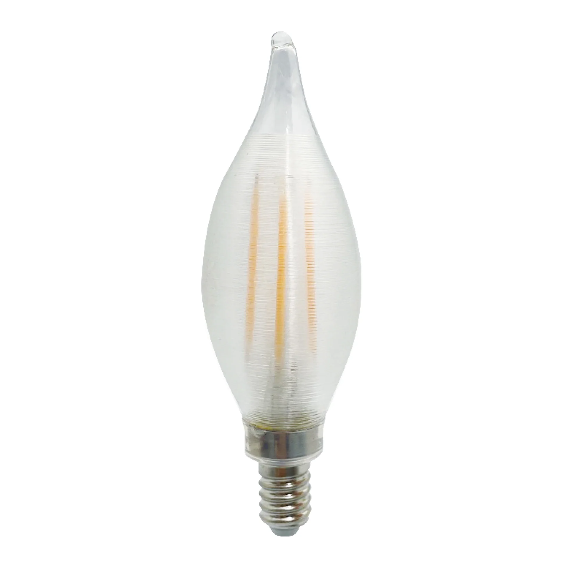 Bulbrite Spunlite 4 Watt Dimmable C11 LED Filament Light Bulb with Satin Glass Finish and Candelabra (E12) Base - 2700K (Warm White Light), 350 Lumens - Cheap-Us