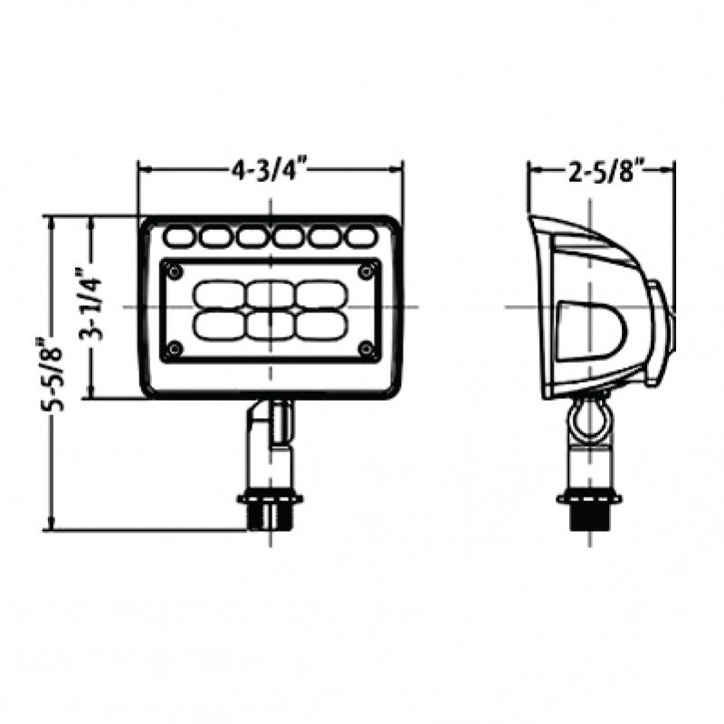 Westgate LED Architectural Flood Lights LF4 Series 120V-277V, Outdoor Lighting, 15W, 1900 Lumens, 5000K, Bronze 0~10V Dimmable - Cheap-Us
