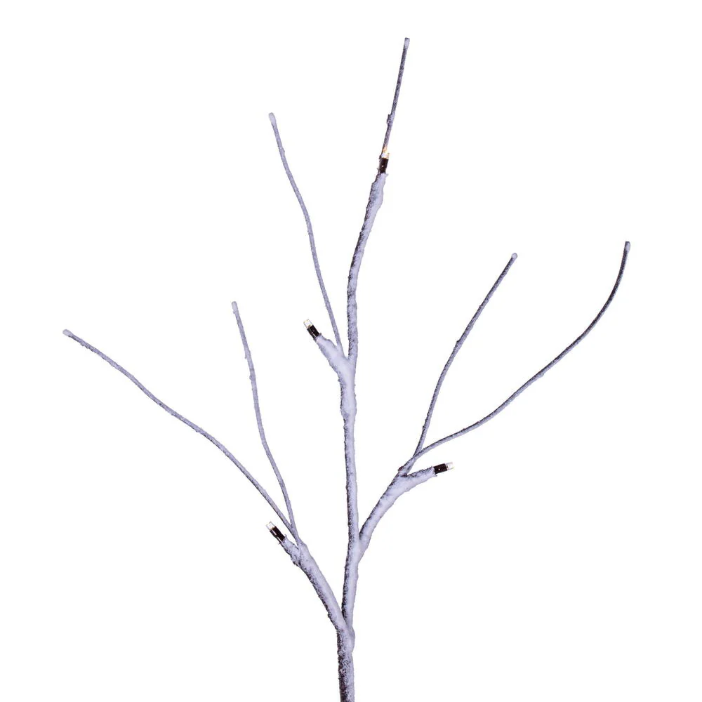 Vickerman 6' Brown Frosted Twig Garland Battery Operated Warm White 3mm Wide Angle LED lights. - Cheap-Us