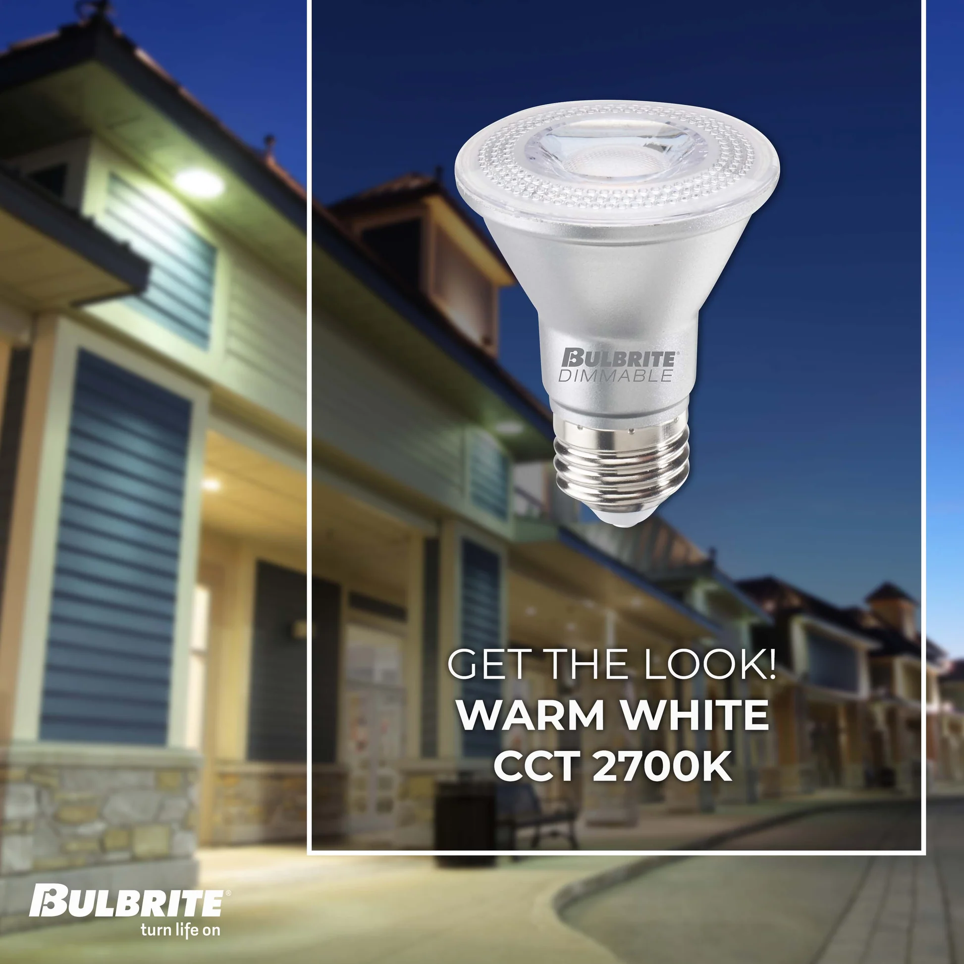 Bulbrite Pack of (6) 7 Watt Dimmable Narrow Flood PAR20 Medium (E26) LED Bulb - 500 Lumens, 2700K, and 80 CRI - Cheap-Us