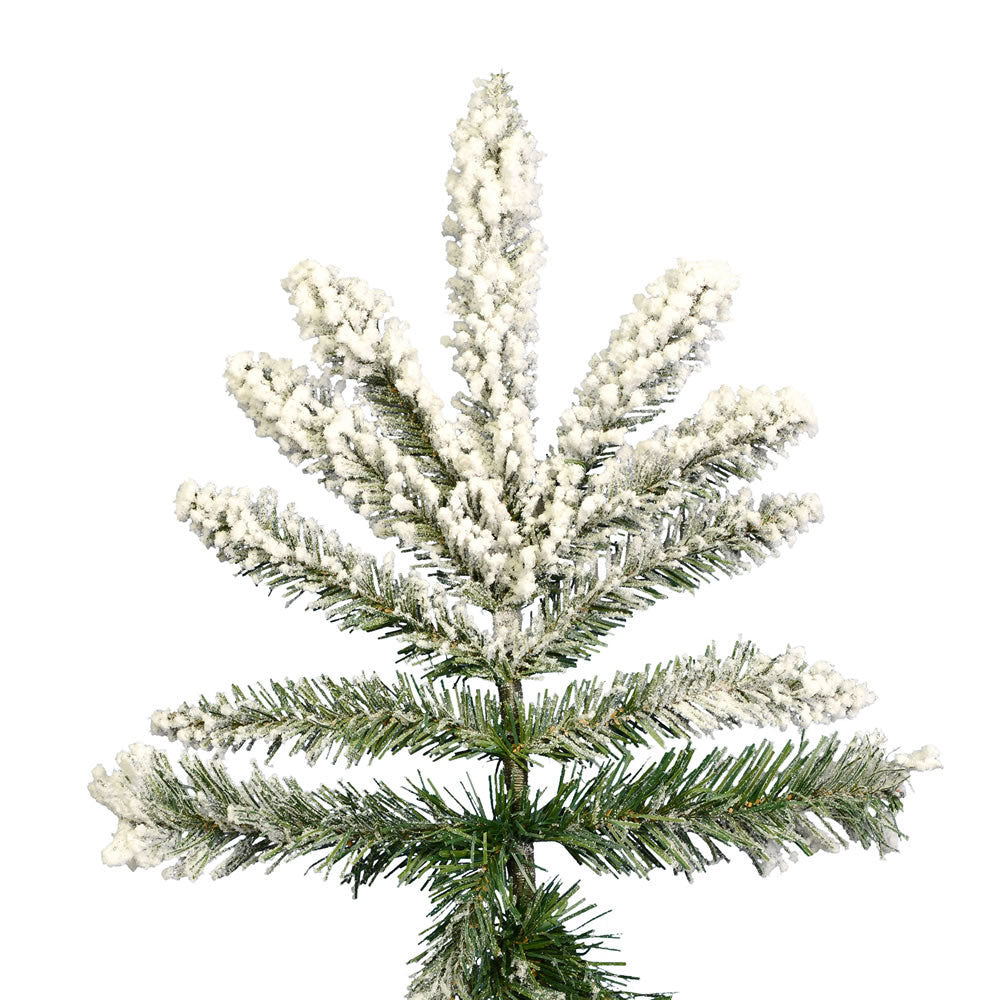 Vickerman 6.5' Flocked Utica Fir Artificial Christmas Tree Unlit - Cheap-Us