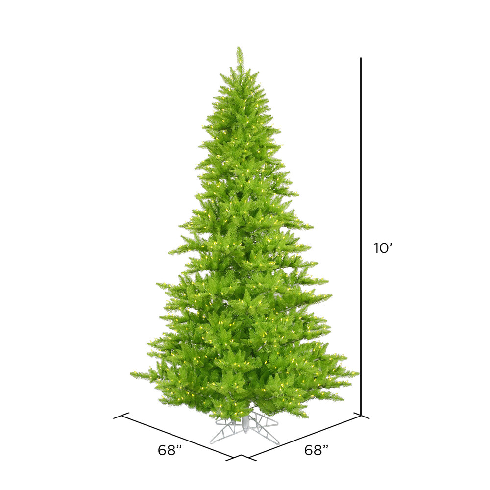Vickerman 10' Lime Fir Artificial Christmas Tree Lime  Dura-lit LED Lights - Cheap-Us