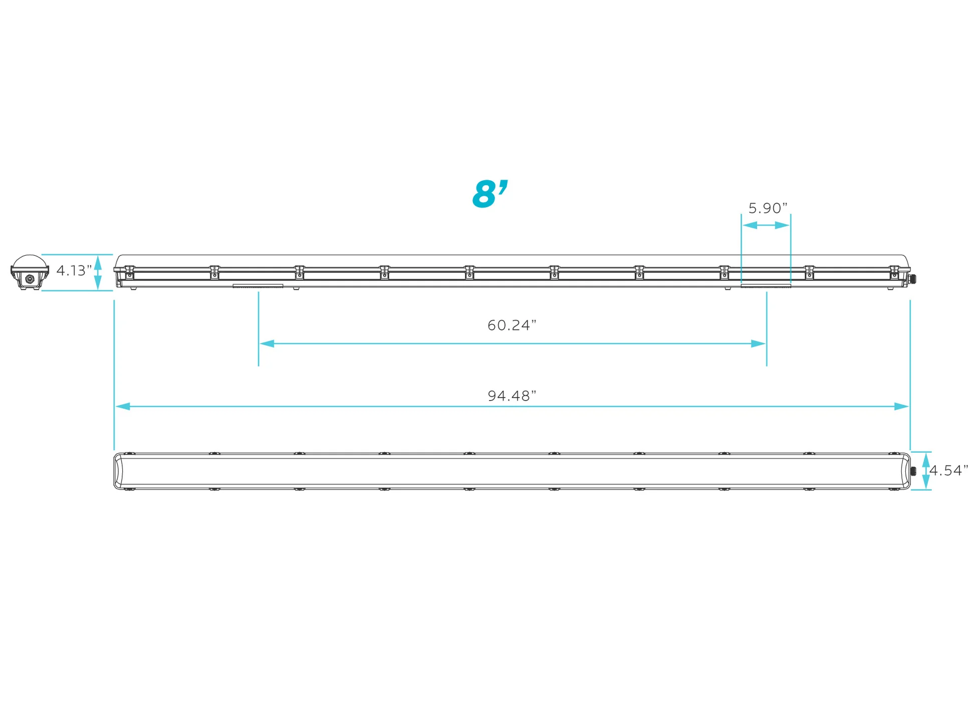 Luxrite Surface Mount LED96/VT/3CCT/UNV 3000K/4000K/5000K Cct Select - Cheap-Us