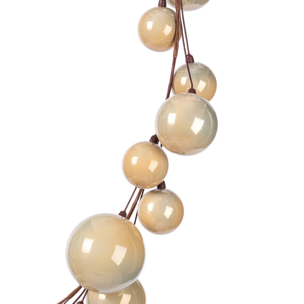 Vickerman 10' Oat Pearl Branch Ball Wire Garland. - Cheap-Us