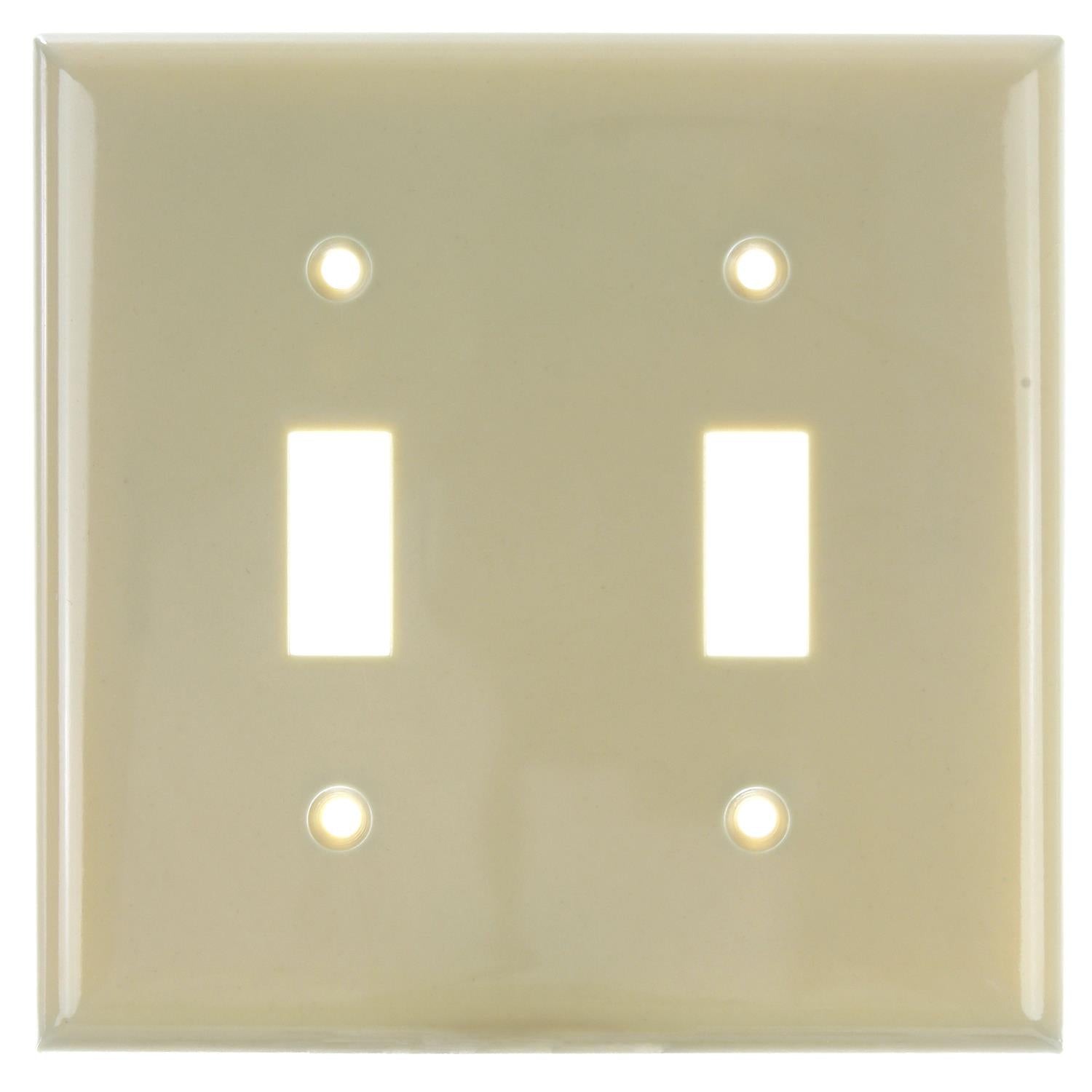 Sunlite E102/I 2 Gang Toggle Switch Plate, Ivory - Cheap-Us