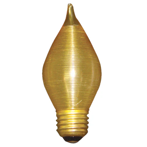 Bulbrite 40C15A 40 Watt Incandescent C15 Spunlite Chandelier Bulb, Medium Base, Amber - Cheap-Us