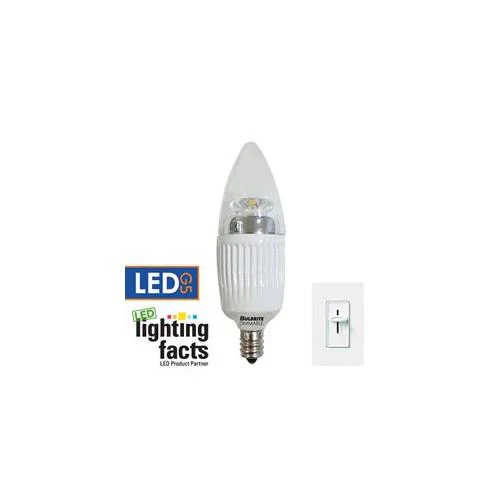 Bulbrite LED5CTC/27K/D 5 Watt Dimmable LED B11 Chandelier Bulb, Candelabra Base, Clear - Cheap-Us