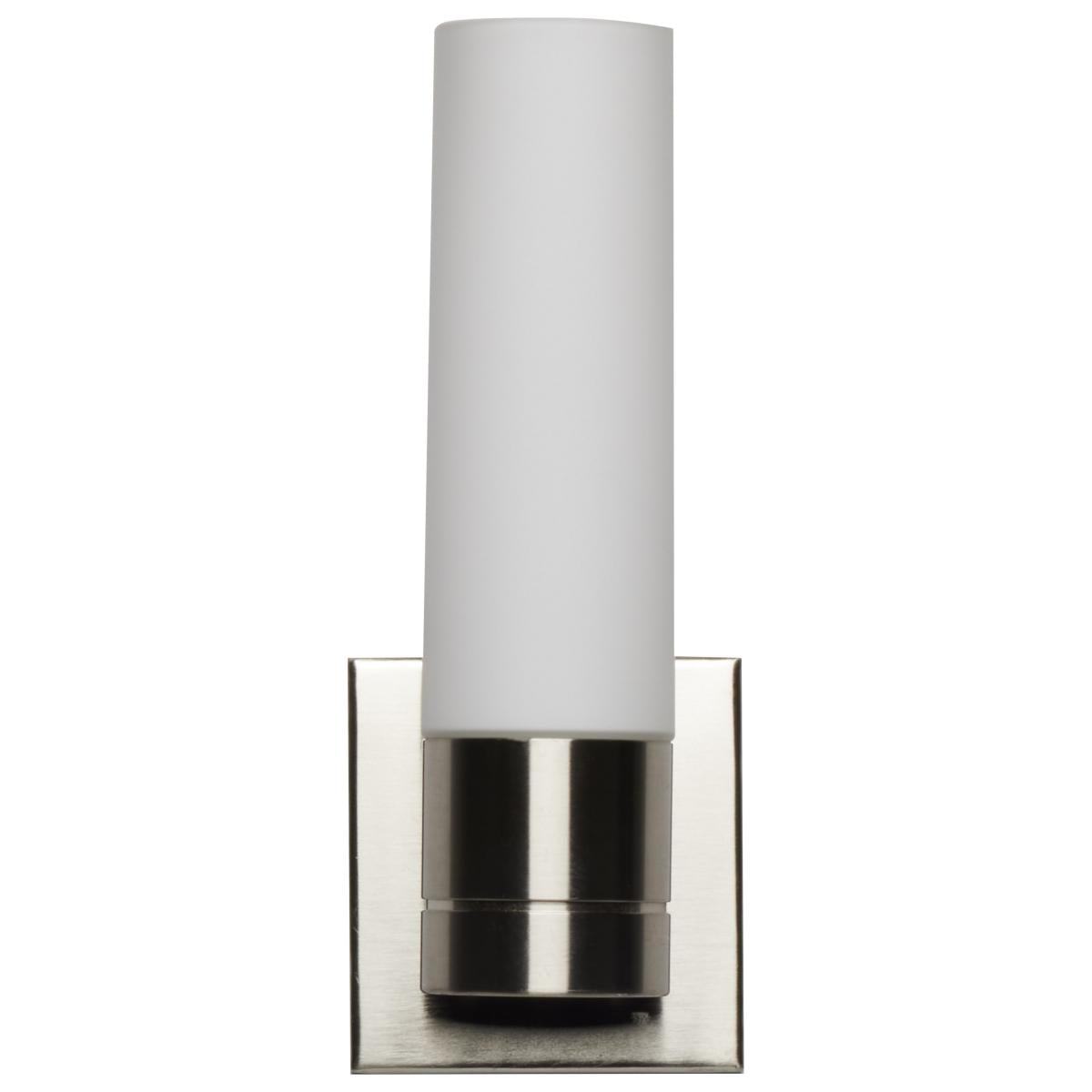 62-2934 LINK LED 1 LT WALL SCONCE Link - 1 Light - LED Wall Sconce with White Glass- Brushed Nickel Finish - Cheap-Us