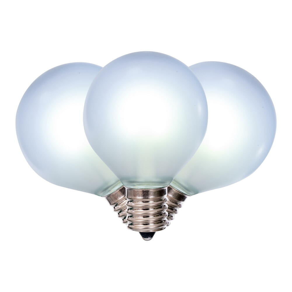 Vickerman G50 Transparent Frosted U-Shaped Filament Pure White Bulb, E17 Base, .6 Watts, 25 Pcs Assorted/Bag. - Cheap-Us