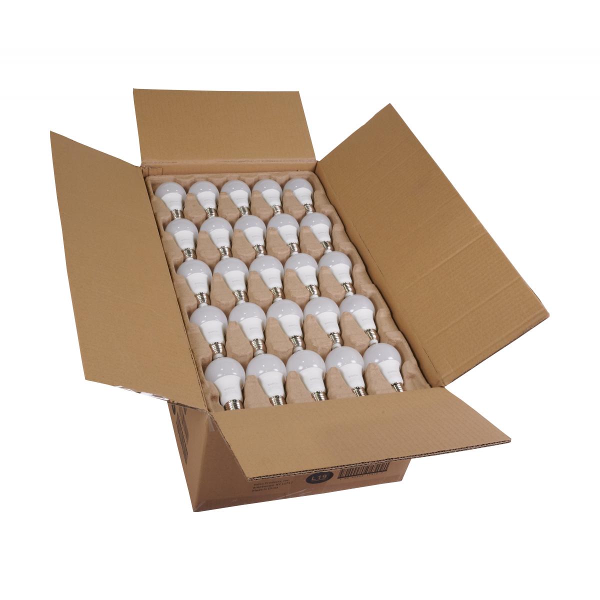 S11412 9A19/LED/E26/827/120V/100PK 9 Watt A19 LED; 2700K; Medium base; 220 deg. Beam Angle; 100-pack - Cheap-Us