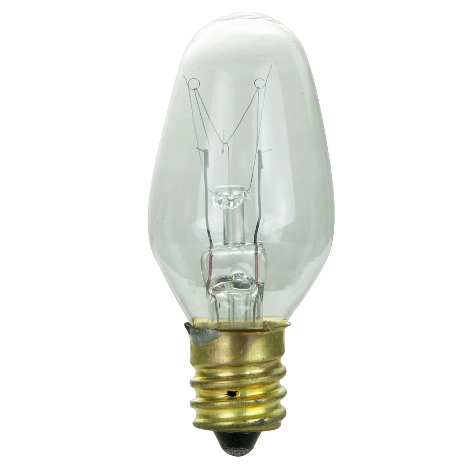 25 Pack Sunlite 7 Watt Candelabra Light Bulb - C7 Night Light, - Clear - Cheap-Us