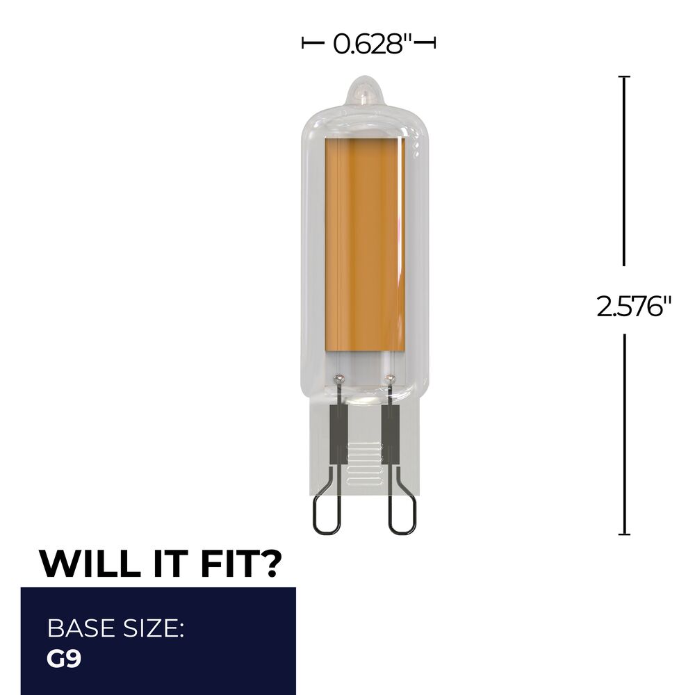 Bulbrite LED Filament Pack of (4) 4.5 Watt Mini T5 Light Bulbs with Clear Finish and Bi-Pin (G9) Base - 3000K (Soft White Light), 450 Lumens - Cheap-Us