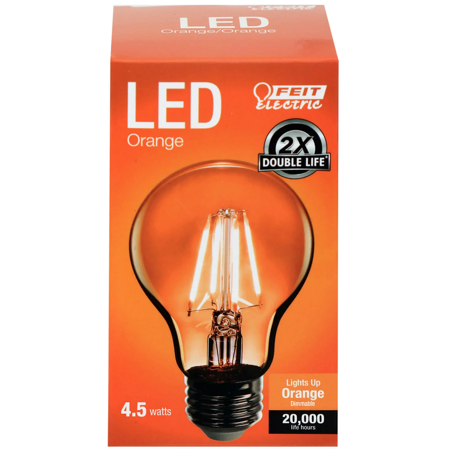 A19 Clear Glass Orange LED Bulb - Cheap-Us