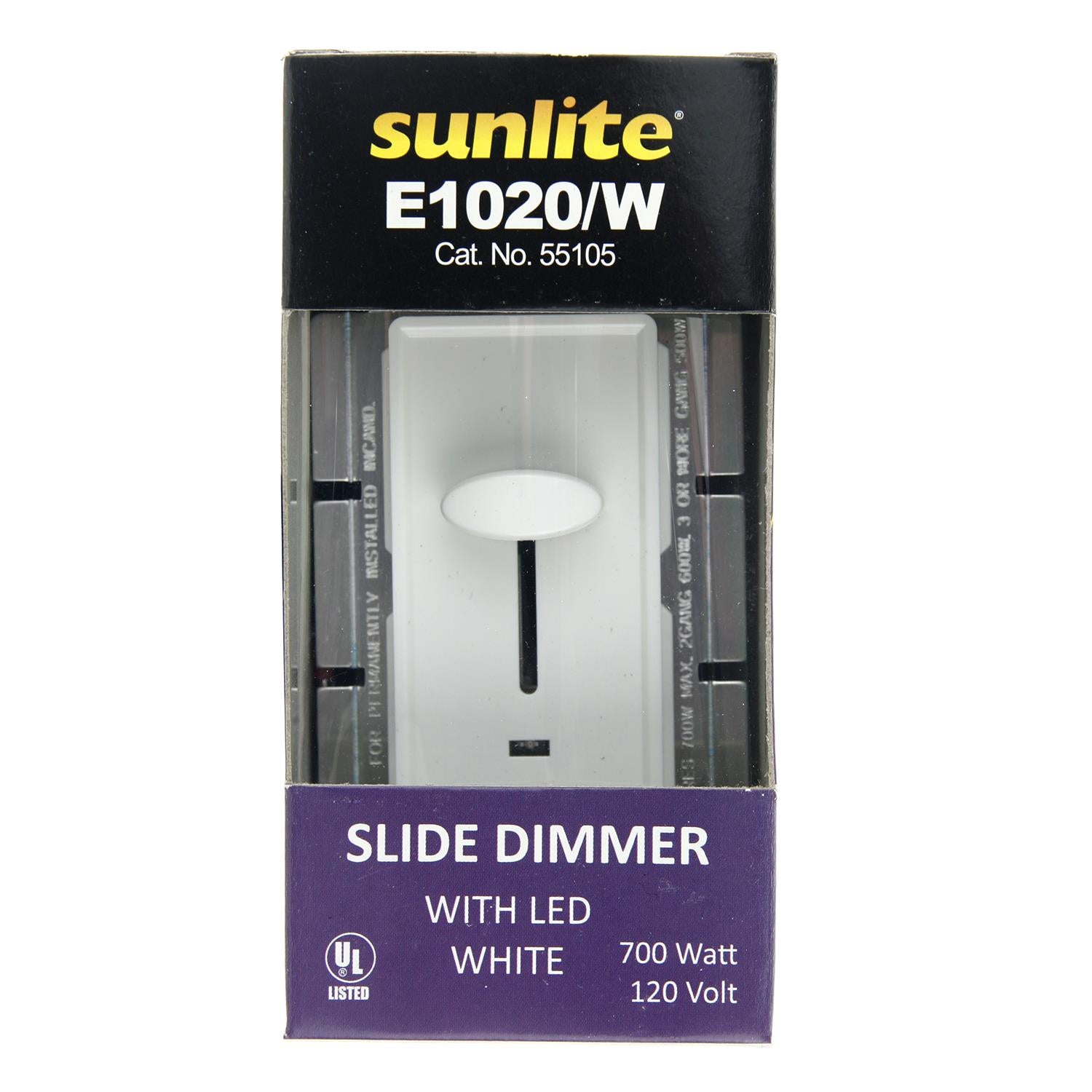 Sunlite E1020/W Slide Dimmer with LED, White - Cheap-Us