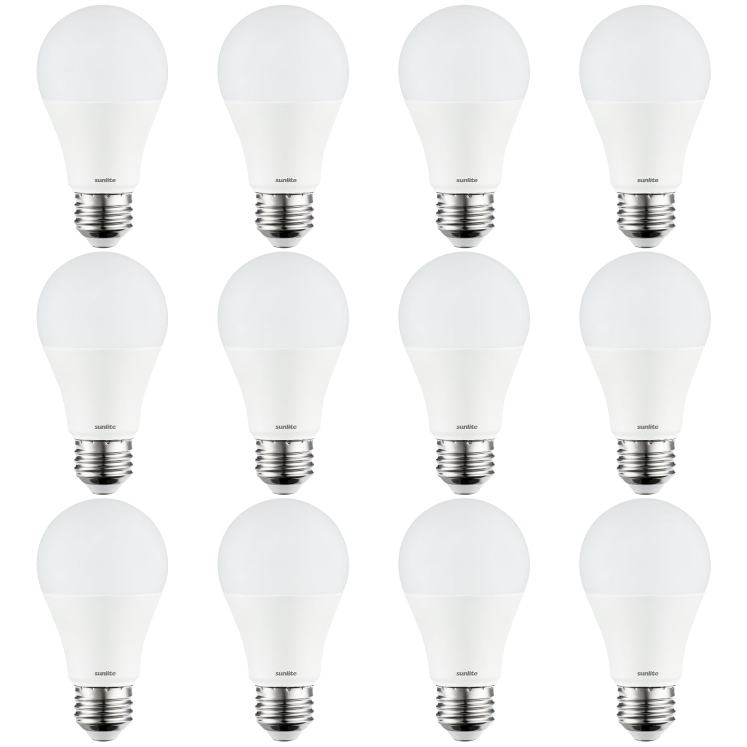 12 Pack Sunlite LED A19 Bulbs, 9 Watt (60 Watt Equivalent), 5000K Super White, Non-dimmable - Cheap-Us