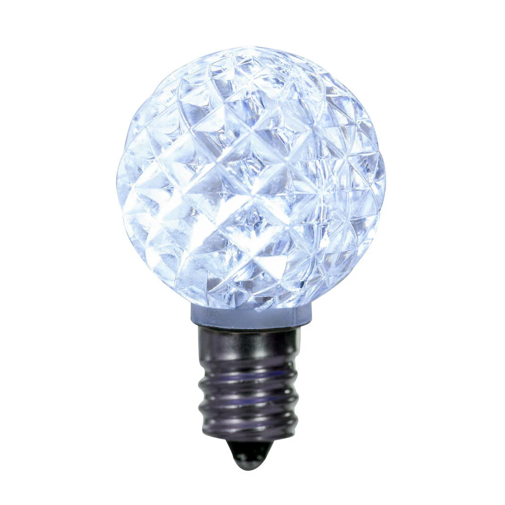 Vickerman G30 LED Cool White Bulb E12 Nickel Base 120V 6 Watts package of 25 - Cheap-Us