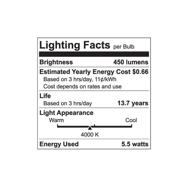 Luxrite LED PAR16 5.5W Bulb, 4000K - Cool White, 450 Lumens, 80 CRI, White Finish, Dimmable, Pack of 6 (LR21402) - Cheap-Us