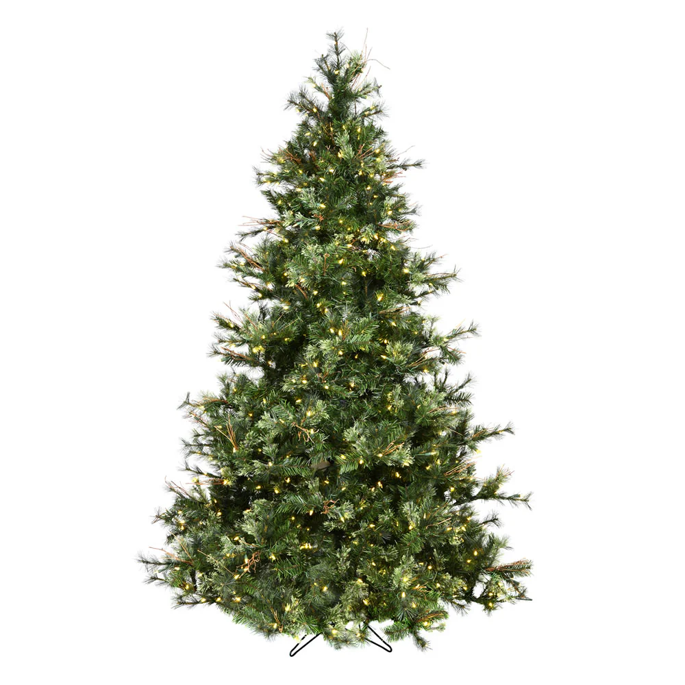 Vickerman 12' Mixed Country Pine Slim Artificial Christmas Tree Warm White Dura-Lit® LED Lights - Cheap-Us