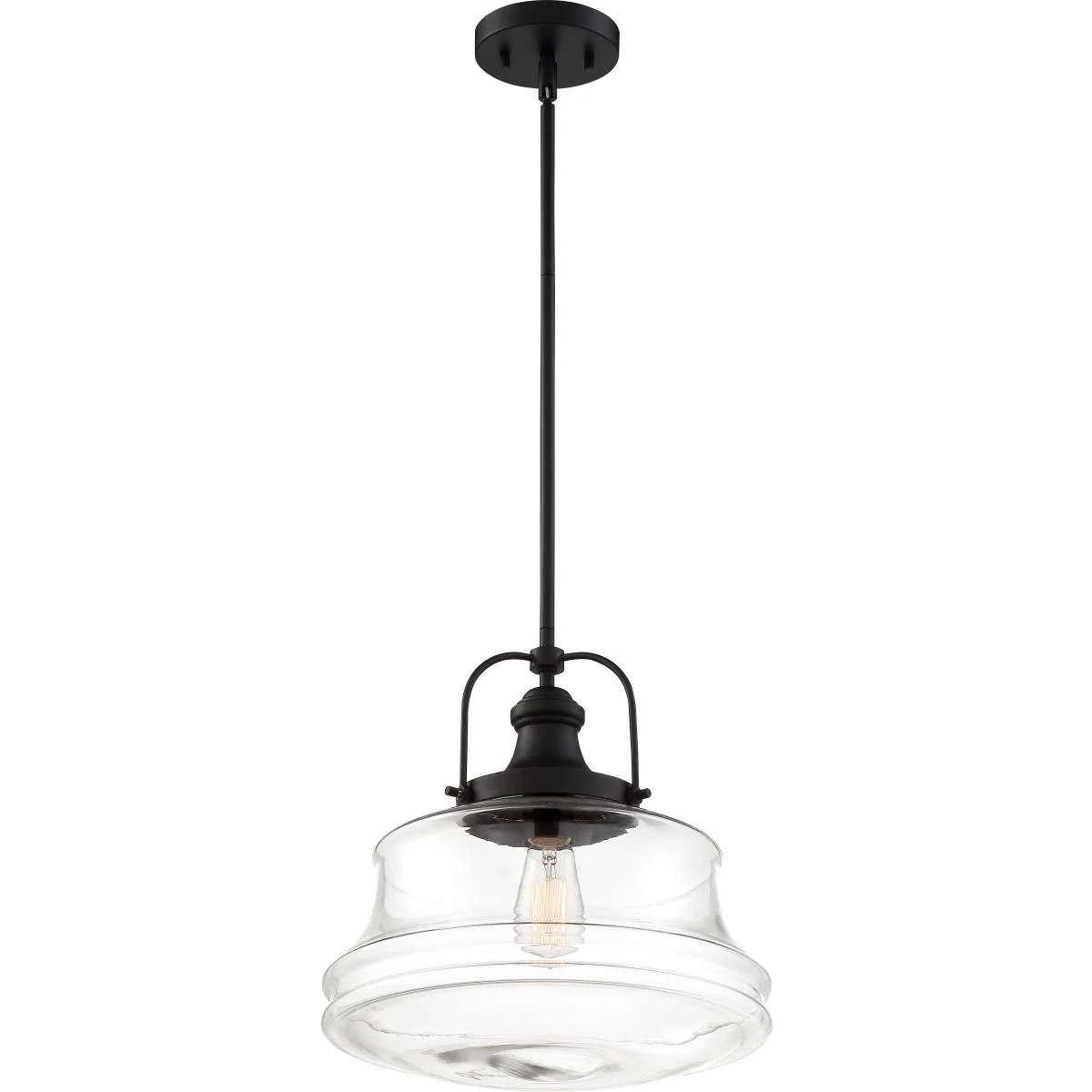 60-6759 BASEL 1 LIGHT PENDANT Basel - 1 Light Pendant - with Clear Glass - Aged Bronze - Cheap-Us