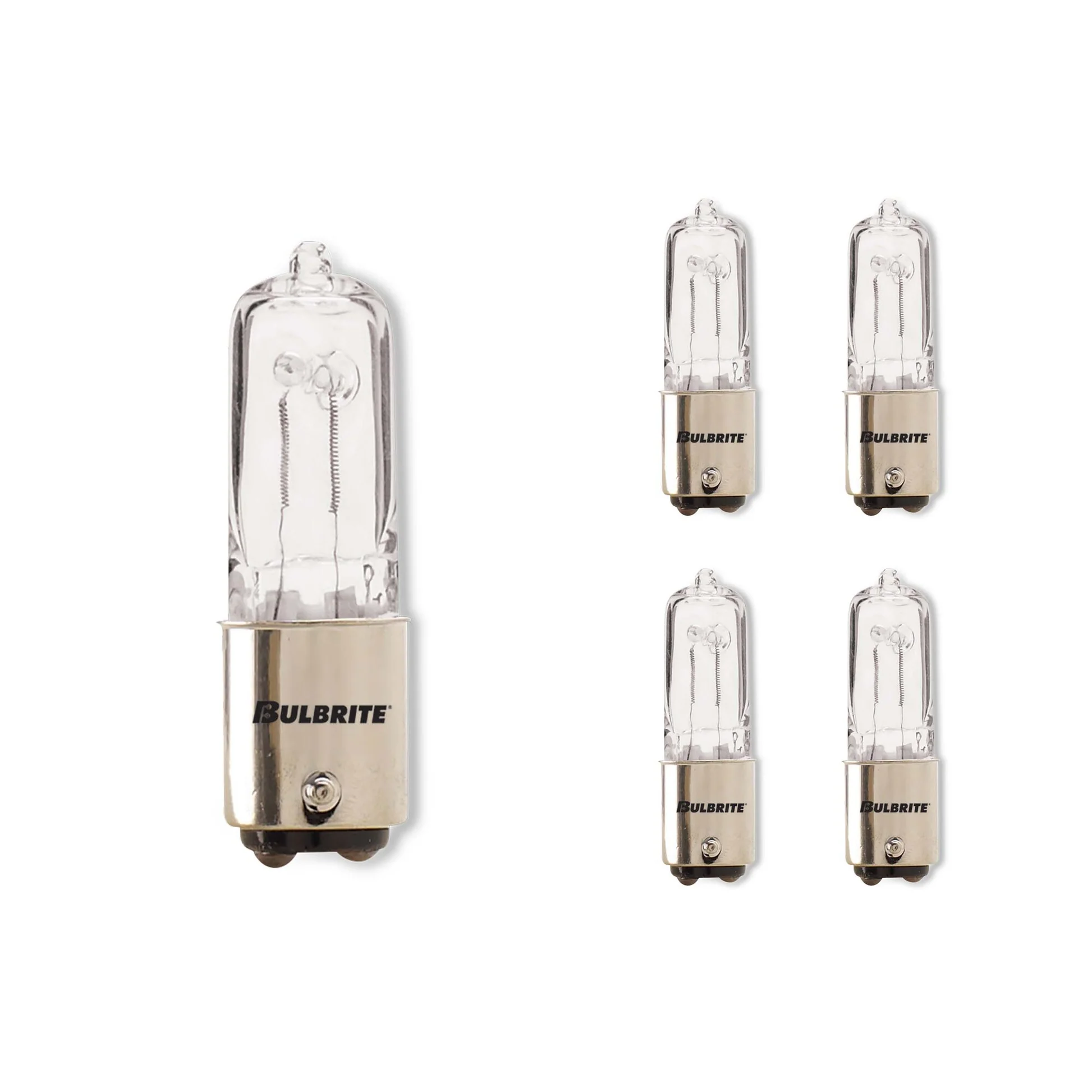 BULBRITE HALOGEN T4 DOUBLE-CONTACT BAYONET (BA15d) 50W DIMMABLE LIGHT BULB 2900K/SOFT WHITE 5PK (613050) - Cheap-Us