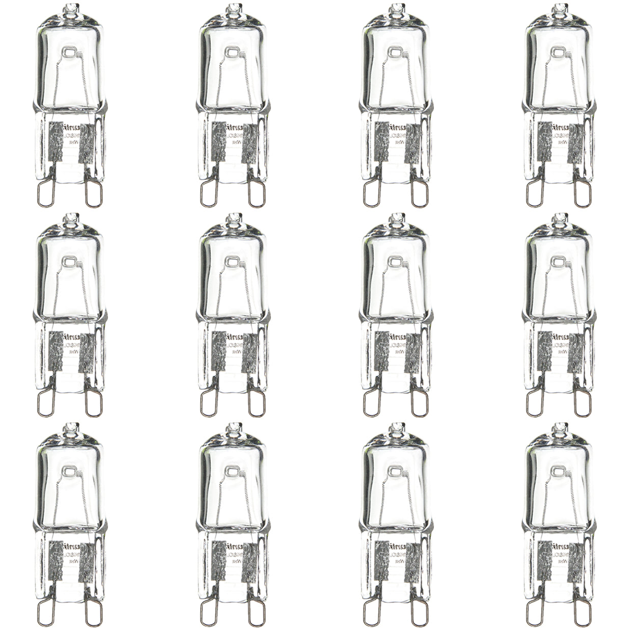 Sunlite Q40/CL/G9/120V/12PK Halogen 40W 120V Q40 Single Ended Capsule Light Bulbs, Clear Finish, 3200K Bright White, Bi-Pin (G9) Base, 12 Pack - Cheap-Us
