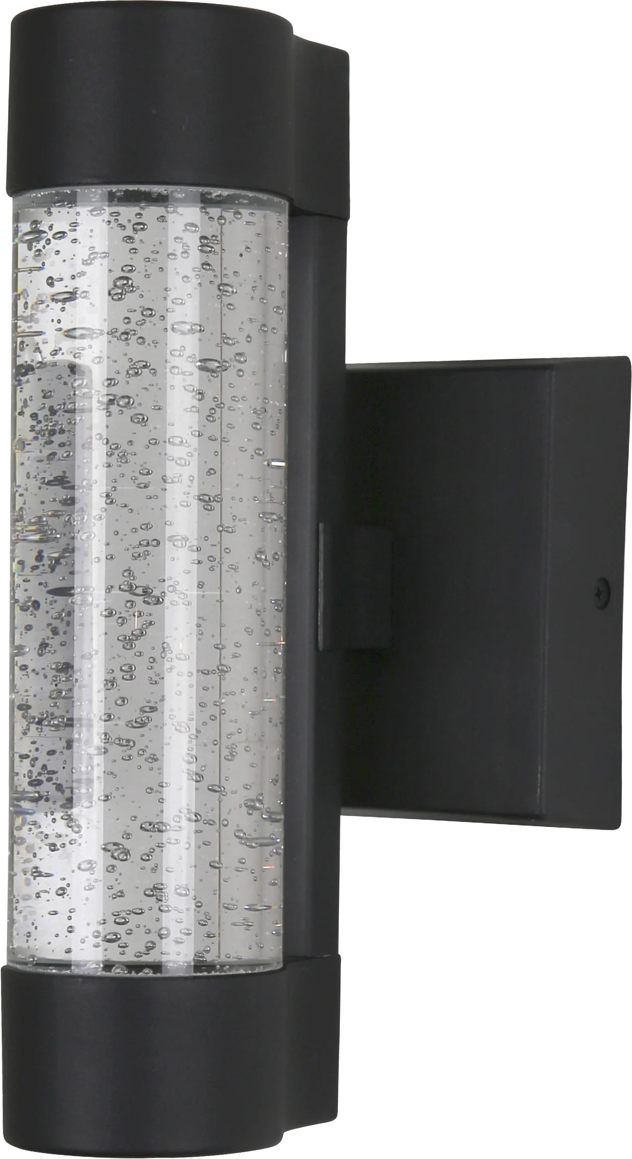 Sunlite 81041 12-Inch LED Cylinder Outdoor Up & Down Wall Sconce, Clear Acrylic Cylinder, 10 Watts, 600 Lumens, Color Tunable 30K/40K/50K, Dimmable, ETL Listed, Black, For Residential & Commercial Use - Cheap-Us