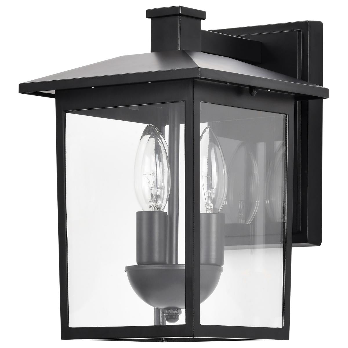 60-5934 JAMESPORT 3LT OUTDOOR SM WALL Jamesport Collection Outdoor 11 inch Wall Lantern; Matte Black with Clear Glass - Cheap-Us