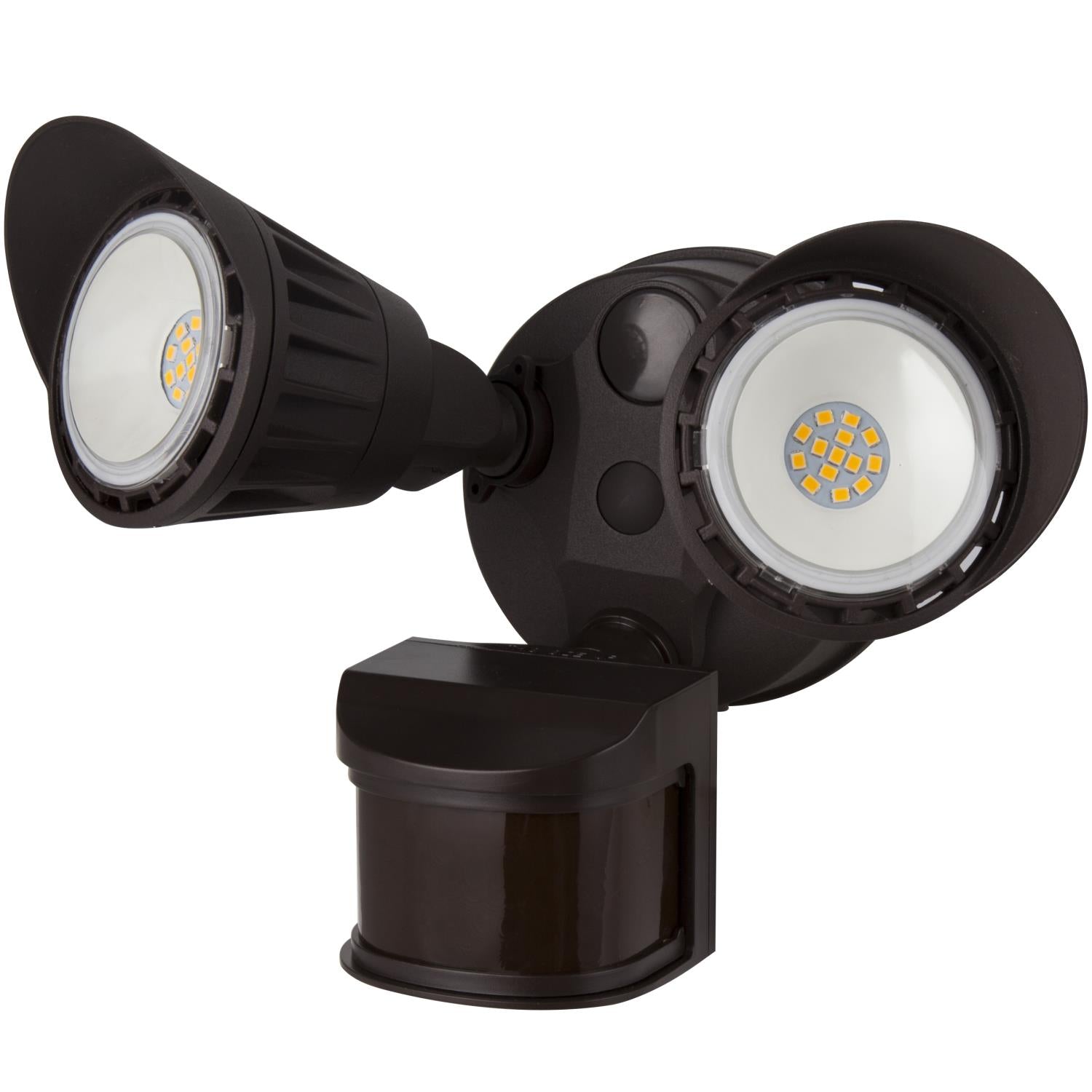 Sunlite LED Floodlights With Motion Sensor, Brown Finish, 20 Watt, 5000K Super White - Cheap-Us