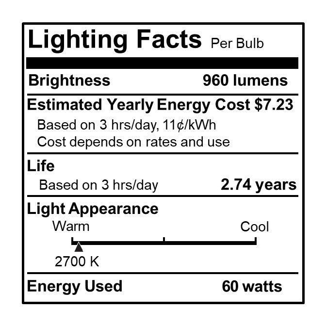 BULBRITE KRYPTON/XENON T3 CANDELABRA SCREW (E12) 60W DIMMABLE LIGHT BULB 2700K/WARM WHITE 2PK (473060) - Cheap-Us