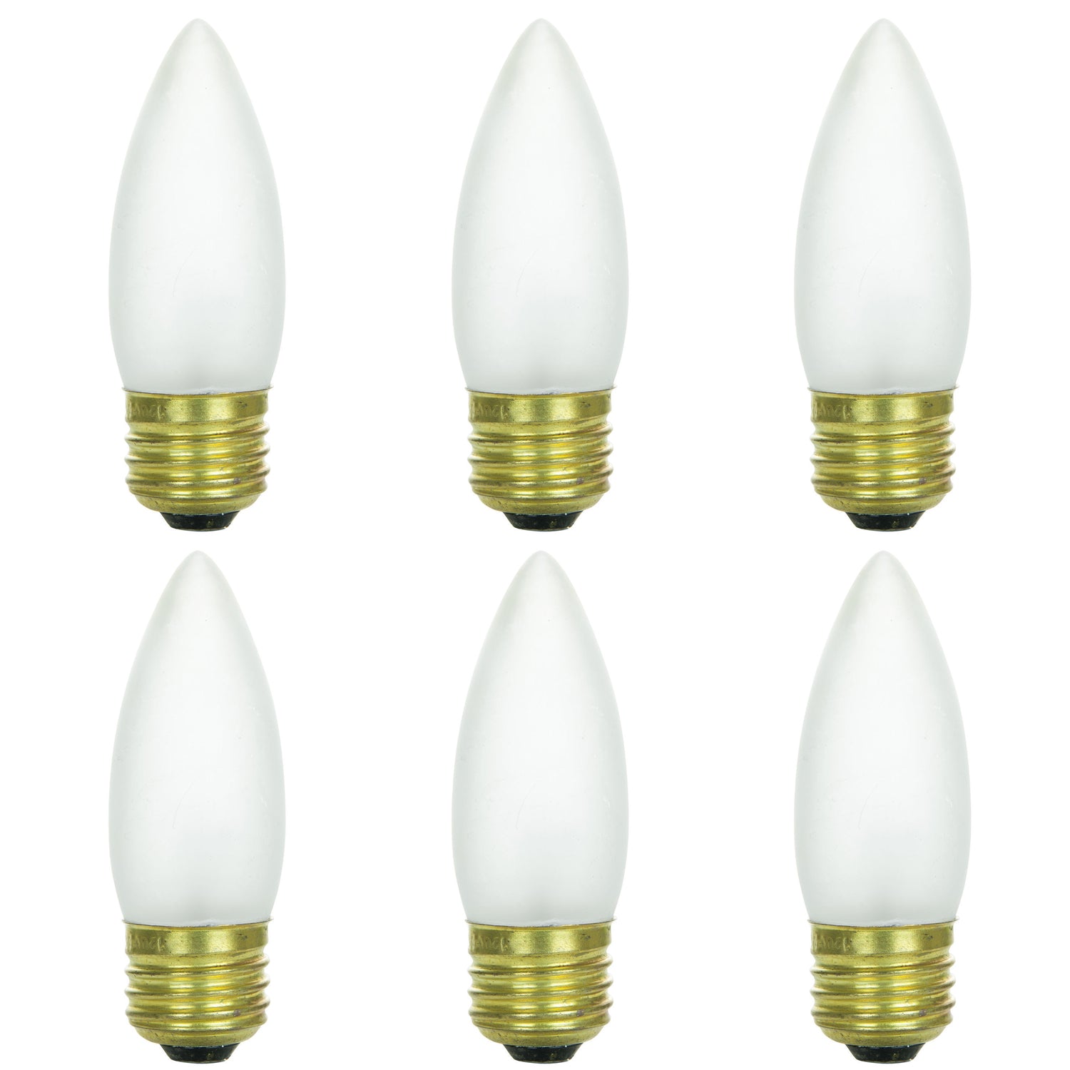 Sunlite 25 Watt Torpedo Tip Chandelier , Medium Base, Frost - Cheap-Us