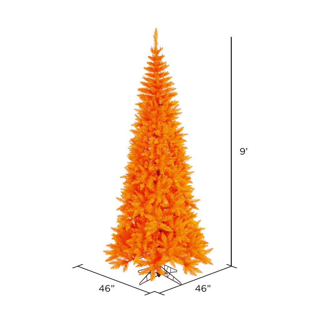 Vickerman 9' Orange Fir Slim Artificial Christmas Tree Unlit - Cheap-Us