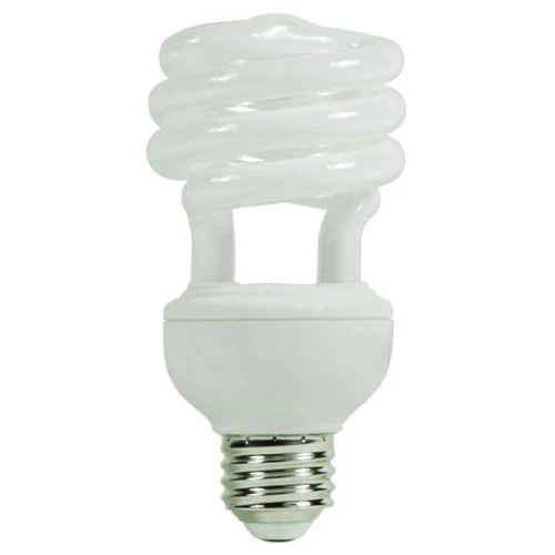 Spiral CFL - 20 Watt - 75W Equal - 4100K Cool White 82 CRI - 48 Lumens per Watt - GE 25186 - Cheap-Us