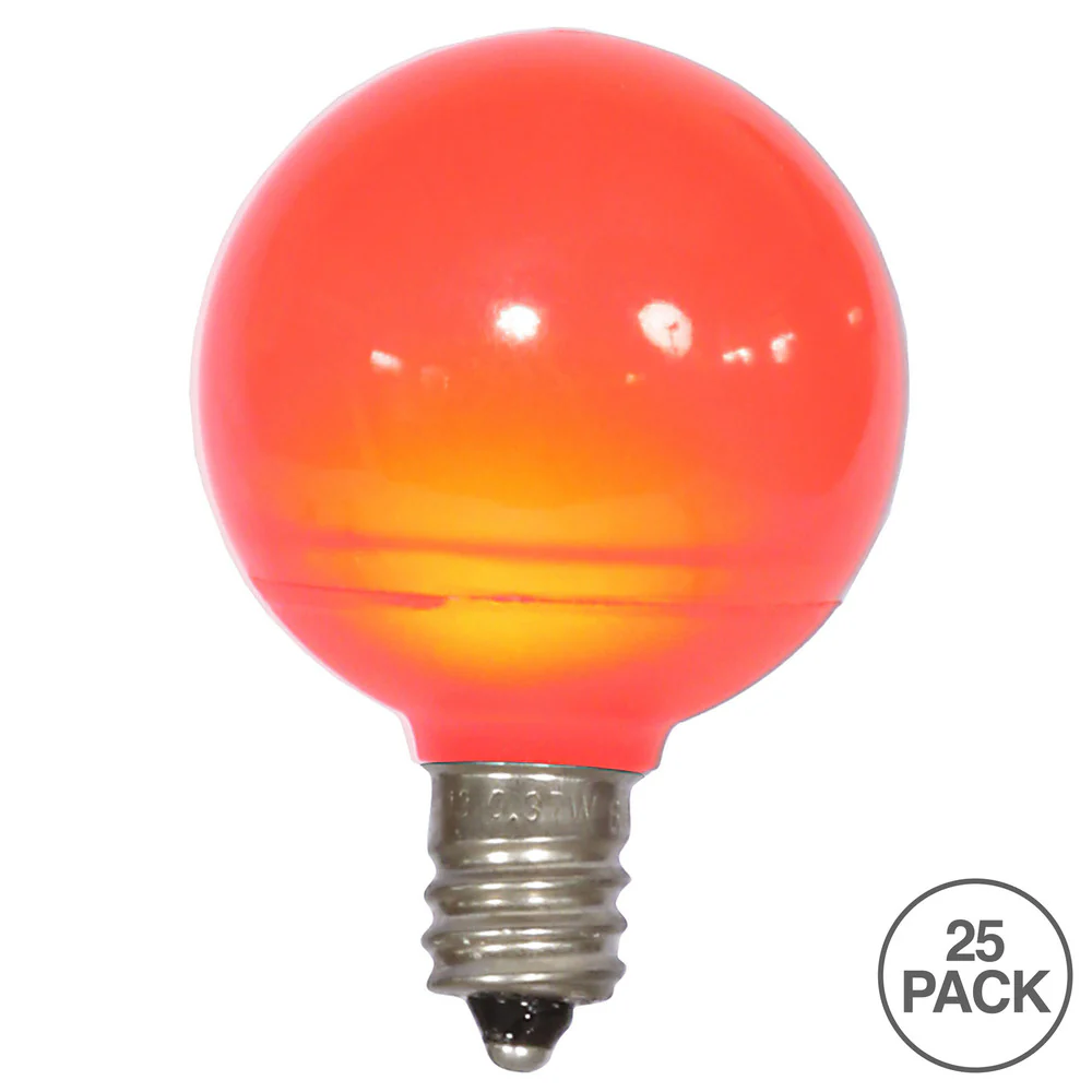 Vickerman G40 Red Ceramic LED Replacement Bulb package of 25 - Cheap-Us