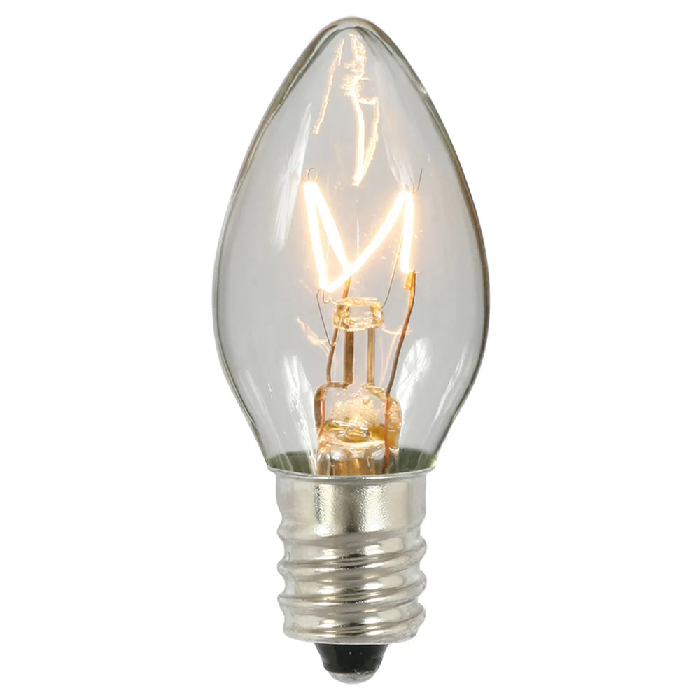 Vickerman C7 Clear Twinkle Replacement Bulb 5 watts 120 Volt package of 25 - Cheap-Us